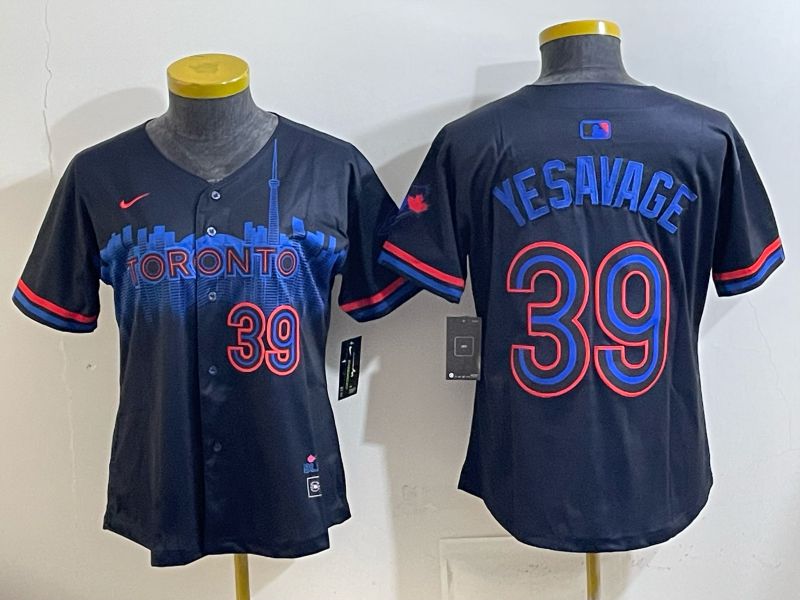 Women 2025 Nike Toronto Blue Jays #39 Yesavage Blue Game MLB Jersey 012
